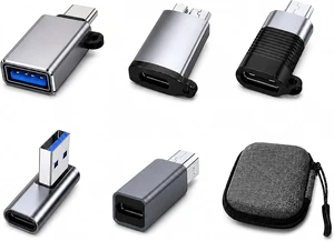 5-in-1 Multi USB Type C Adapter Kit USB C to USB 3.0 90 Degree USB C Female to USB Male Micro USB Adapter Micro B to USB C Cable Converter USB B Printer Adapter for Phones Laptops Tablets 5-in-1 Multi USB Type C Adapter Kit USB C to USB 3.0 90 Degree USB C Female to USB Male Micro USB Adapter Micro B to USB C Cable Converter USB B Printer Adapter for Phones Laptops Tablets