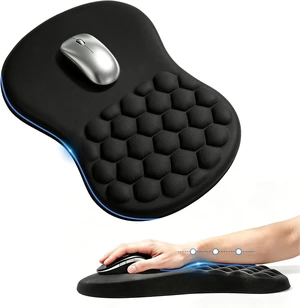 Ergonomic Mouse Pad with Wrist Rest Slope Massage Design for Pain Relief Ergonomic Mouse Pad with Wrist Rest Slope Massage Design for Pain Relief