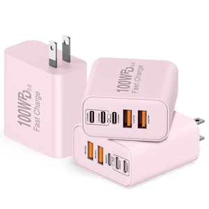 USB C Wall Fast Charger Block 100W 5-Port Type C Fast Charging Block USB C Wall Fast Charger Block 100W 5-Port Type C Fast Charging Block