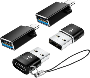USB Type C Adapter 4 Pack USBC to USB Adapter Type C Adapter USBC Male Female Data Sync Charging Cable Converter for iPhone 15 MacBook Pro iPad Car Play Black USB Type C Adapter 4 Pack USBC to USB Adapter Type C Adapter USBC Male Female Data Sync Charging Cable Converter for iPhone 15 MacBook Pro iPad Car Play Black