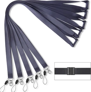 Lanyards Safety Breakaway Black for ID Badges Holder Keys 5pcs Lanyards Safety Breakaway Black for ID Badges Holder Keys 5pcs