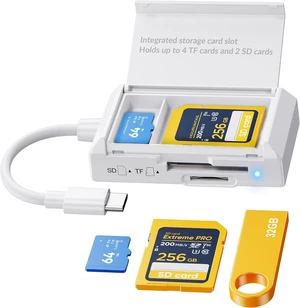 SD/TF Card Reader USB Type C with SD Card Storage&USB 3.0 Card Adapter SD/TF Card Reader USB Type C with SD Card Storage&USB 3.0 Card Adapter