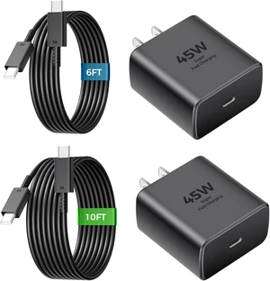 45W USB C Super Fast Charger Type C Charger Fast Charging Android Phone Charger Block with 10FT&6FT Type C Charging Cable for Galaxy S26 Ultra/S26/S26+/S25/S24/S23/S22/S21+/iPhone 18/17/16 45W USB C Super Fast Charger Type C Charger Fast Charging Android Phone Charger Block with 10FT&6FT Type C Charging Cable for Galaxy S26 Ultra/S26/S26+/S25/S24/S23/S22/S21+/iPhone 18/17/16