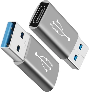 USB 3.0 to USB C 3.1 Adapter 2 Pack 10Gbps Double Sided Data Transfer USB A Male to USB C Female Converter Connector Support 3A Fast Charging for iPhone 16/15 Series PC Laptop MacBook iPhone iPad USB 3.0 to USB C 3.1 Adapter 2 Pack 10Gbps Double Sided Data Transfer USB A Male to USB C Female Converter Connector Support 3A Fast Charging for iPhone 16/15 Series PC Laptop MacBook iPhone iPad