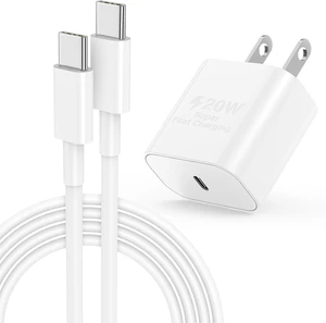 iPhone 17 16 15 Fast Charger 20W USB C Charging Block for iPhone 17 Pro Max/17 Air/16 Pro/15 Plus iPad 12/11 inch/Mini/6 Gen Wall Plug Power Adapter Cube Brick/6ft Type C to C Cable Cord Long iPhone 17 16 15 Fast Charger 20W USB C Charging Block for iPhone 17 Pro Max/17 Air/16 Pro/15 Plus iPad 12/11 inch/Mini/6 Gen Wall Plug Power Adapter Cube Brick/6ft Type C to C Cable Cord Long