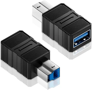 USB A to USB B Adapter 5Gbps Type 3.0 Female to Type B (MIDI) Male Power and Data Extension Adapter for Audio Interface Electronic Piano Printer (2-Pack) USB A to USB B Adapter 5Gbps Type 3.0 Female to Type B (MIDI) Male Power and Data Extension Adapter for Audio Interface Electronic Piano Printer (2-Pack)