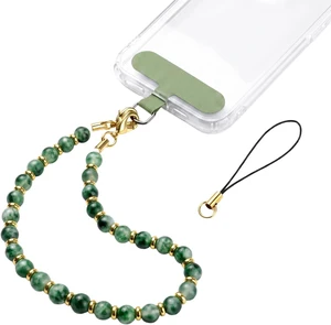 Marble Beaded Phone Wrist Strap Cellphone Lanyard With Tether Tab Hands Free Wristlet Bracelet Marble Beaded Phone Wrist Strap Cellphone Lanyard With Tether Tab Hands Free Wristlet Bracelet