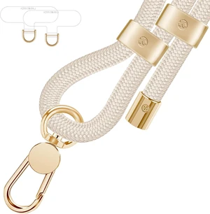 Cell Phone Lanyard Crossbody Lanyard and Wrist Strap Premium Metal Buckle Phone Charms with 2 X Strap Patch (Beige) Cell Phone Lanyard Crossbody Lanyard and Wrist Strap Premium Metal Buckle Phone Charms with 2 X Strap Patch (Beige)