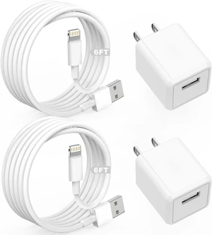 iPhone Charger Cube iPhone Charger Travel 2Pack 6FT Lightning Cable Cord Quick Fast Charging Cord USB Wall Chargers Travel Plug Adapter for iPhone14/13/12/11/10/X/8 Plus/XR/XS Max/7/SE/iPad Airpods iPhone Charger Cube iPhone Charger Travel 2Pack 6FT Lightning Cable Cord Quick Fast Charging Cord USB Wall Chargers Travel Plug Adapter for iPhone14/13/12/11/10/X/8 Plus/XR/XS Max/7/SE/iPad Airpods