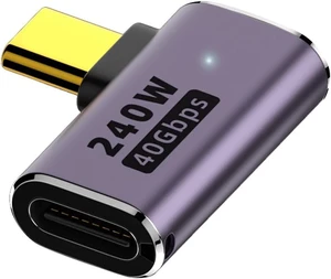 40Gbps 90 Degree USB C Adapter Right Angle USB Type C Extender 40Gbps 90 Degree USB C Adapter Right Angle USB Type C Extender