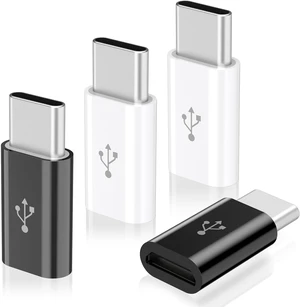 4 Pack Micro USB to USB C Adapter Micro-USB Female to USB-C Male OTG Adapter for Galaxy LG Type-C Phones Tablets and More 4 Pack Micro USB to USB C Adapter Micro-USB Female to USB-C Male OTG Adapter for Galaxy LG Type-C Phones Tablets and More