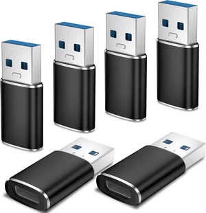 6 Pack USB C Female to USB Male Adapter Type C to USB A Charger Cable Converter for iPhone 11 12 13 14 15 16 17 Pro Max iPad Pro Air 4 Mini 6 Galaxy S25 S24 S23 S22 Google Pixel (Black) 6 Pack USB C Female to USB Male Adapter Type C to USB A Charger Cable Converter for iPhone 11 12 13 14 15 16 17 Pro Max iPad Pro Air 4 Mini 6 Galaxy S25 S24 S23 S22 Google Pixel (Black)