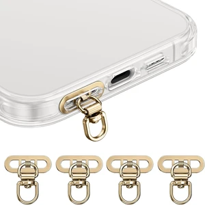 Side-Mount Phone Tether Tab Metal Lanyard Patch 360° Swivel Clip 304 Stainless Steel Wont Block Charging Port Side-Mount Phone Tether Tab Metal Lanyard Patch 360° Swivel Clip 304 Stainless Steel Wont Block Charging Port