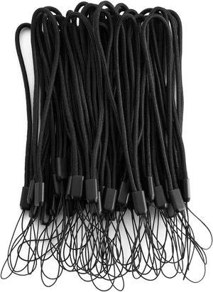 50 Pcs Wrist Lanyards Short Black Hand Wrist Lightweight Lanyard 50 Pcs Wrist Lanyards Short Black Hand Wrist Lightweight Lanyard