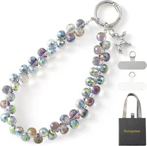 Sparkling Beaded Phone Wrist Strap with Box D-Dark Purple Sparkling Beaded Phone Wrist Strap with Box D-Dark Purple