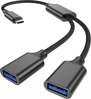 USB C Male to Dual USB Female Adapter USBC to Double USBA Splitter USB C Male to Dual USB Female Adapter USBC to Double USBA Splitter