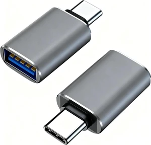 USB C to USB Adapter 2 Pack USB C Male to USB 3.0 Female Adapter for MacBook Pro Mac Book iPad Notebook S25 S24 -Grey USB C to USB Adapter 2 Pack USB C Male to USB 3.0 Female Adapter for MacBook Pro Mac Book iPad Notebook S25 S24 -Grey