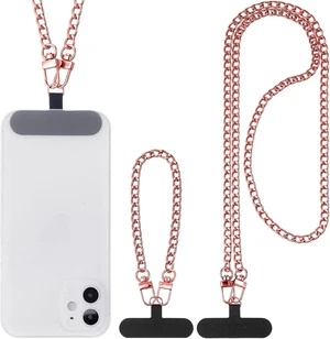 2 Pack Phone Chain Crossbody with Tether Tab Rose Gold 2 Pack Phone Chain Crossbody with Tether Tab Rose Gold