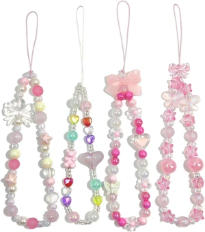 Phone Charms Cute Beaded Phone Lanyard Wrist Strap Aesthetic CellPhone Keychain Cute PhoneCharms for Women Phone Charms Cute Beaded Phone Lanyard Wrist Strap Aesthetic CellPhone Keychain Cute PhoneCharms for Women
