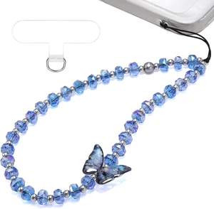 Butterfly & Floral Phone Charm Wrist Strap Lanyard Wristlet Chain Anti-Theft Bracelet Strap for iPhone & More Cases Butterfly & Floral Phone Charm Wrist Strap Lanyard Wristlet Chain Anti-Theft Bracelet Strap for iPhone & More Cases