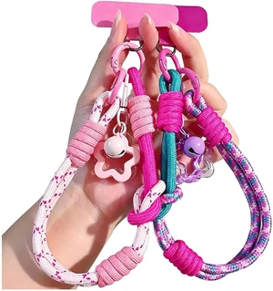 2Pcs Adjustable Phone Wrist Strap with Tether Tab Small Bell Star Keychain Red Pink Braided Phone Wristlet Lanyard Cellphone Charm Wrist Strap Cellphone Lanyard Bag Charms Wrist Straps for Phones 2Pcs Adjustable Phone Wrist Strap with Tether Tab Small Bell Star Keychain Red Pink Braided Phone Wristlet Lanyard Cellphone Charm Wrist Strap Cellphone Lanyard Bag Charms Wrist Straps for Phones