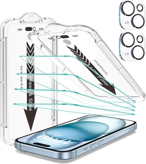 -4+2 Pack for iPhone 15 Screen Protector (6.1) HD Clear -4+2 Pack for iPhone 15 Screen Protector (6.1) HD Clear