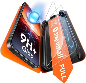 2 Pack for iPhone 13 Screen Protector 1-Step Install Clear 2 Pack for iPhone 13 Screen Protector 1-Step Install Clear