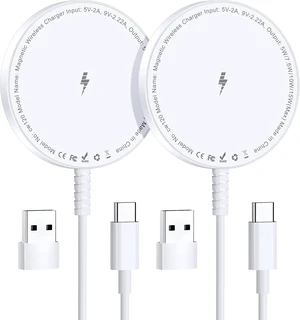 MagSafe Charger 2 Pack: Magnetic Wireless Charge iPhone 17-12 & AirPods MagSafe Charger 2 Pack: Magnetic Wireless Charge iPhone 17-12 & AirPods