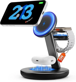 3 in 1 Magnetic Wireless Charger Stand for iPhone Watch AirPods 3 in 1 Magnetic Wireless Charger Stand for iPhone Watch AirPods