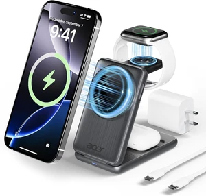 3 in 1 Charging Station for Device, Magnetic Palm-Sized Foldable Fast Charger Stand Compatible with MagSafe for iPhone 17, Watch & AirPods, Foldable Charging Dock for Desk S3 3 in 1 Charging Station for Device, Magnetic Palm-Sized Foldable Fast Charger Stand Compatible with MagSafe for iPhone 17, Watch & AirPods, Foldable Charging Dock for Desk S3
