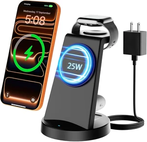 25W MagSafe Charging Station 3-in-1 Magnetic Wireless Charger for 25W MagSafe Charging Station 3-in-1 Magnetic Wireless Charger for