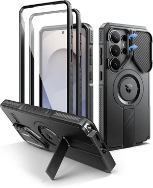for Galaxy S26 Ultra Case with Camera Cover & Adjustable Kickstand & Screen Protector Compatible with MagSafe Rugged Shockproof Bumper Cases Magnetic Protective Cover(2026) 6.9 Black for Galaxy S26 Ultra Case with Camera Cover & Adjustable Kickstand & Screen Protector Compatible with MagSafe Rugged Shockproof Bumper Cases Magnetic Protective Cover(2026) 6.9 Black