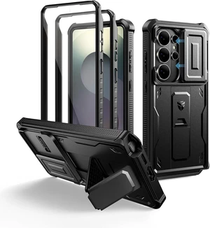 for Galaxy S26 Ultra Case with Upgraded Slide Camera Cover & 2 Front Frames & Built-in Screen Protector & Kickstand Heavy-Duty Rugged Case Full-Body Protective Cover(2026) Black for Galaxy S26 Ultra Case with Upgraded Slide Camera Cover & 2 Front Frames & Built-in Screen Protector & Kickstand Heavy-Duty Rugged Case Full-Body Protective Cover(2026) Black