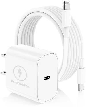 iPhone Fast Charger Type C Wall Charger Block Plug and 10ft USB C to Lightning Charging Cable Cord Long Power Adapter Cube Brick Box for iPhone 14 Pro Max/14 Plus/14/13/12 Mini/11/XS Max/XR/iPad iPhone Fast Charger Type C Wall Charger Block Plug and 10ft USB C to Lightning Charging Cable Cord Long Power Adapter Cube Brick Box for iPhone 14 Pro Max/14 Plus/14/13/12 Mini/11/XS Max/XR/iPad