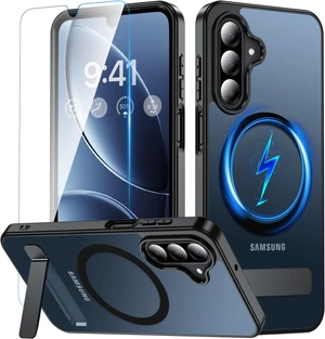 for Galaxy A17 5G Magnetic Case with Stand Black for Galaxy A17 5G Magnetic Case with Stand Black