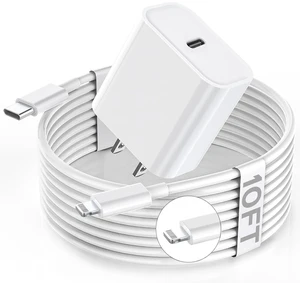 Fast Charger 10FT Extra Long Fast iPhone Charger Travel Plug Adapter Super Quick Charging USB C Wall Charge Block with 10Foot Lightning Cable Cord for iPhone 14/13/12/11/X/XR/SE2022/iPad Fast Charger 10FT Extra Long Fast iPhone Charger Travel Plug Adapter Super Quick Charging USB C Wall Charge Block with 10Foot Lightning Cable Cord for iPhone 14/13/12/11/X/XR/SE2022/iPad