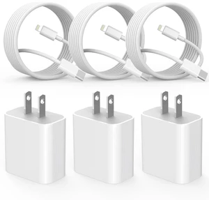 Fast Charger iPhone i Phone Charge Cable 3Pack iPhone Charger Fast Charging 6Foot Phone Charging USB C Charge Adapter 6FT Type C to Lightning Cable for iPhone 14 Pro Max/14 Plus/13/12 Mini/11/10/XS/SE Fast Charger iPhone i Phone Charge Cable 3Pack iPhone Charger Fast Charging 6Foot Phone Charging USB C Charge Adapter 6FT Type C to Lightning Cable for iPhone 14 Pro Max/14 Plus/13/12 Mini/11/10/XS/SE