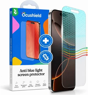 Anti Blue Light Tempered Glass Screen Protector of iPhone 16 Pro(6.3) Blocks Blue Light Prevents Eye Strain & Helps You Sleep Better 9H Hardness & Case Friendly Anti Blue Light Tempered Glass Screen Protector of iPhone 16 Pro(6.3) Blocks Blue Light Prevents Eye Strain & Helps You Sleep Better 9H Hardness & Case Friendly