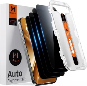 4-PACK for iPhone 16 Pro Max Privacy Screen Protector Glass 6.9 4-PACK for iPhone 16 Pro Max Privacy Screen Protector Glass 6.9