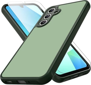 for Galaxy A16 5G Case Matte Dual-Tone Non-Slip Anti-Fingerprint Slim Design with Screen Protector Hybrid Soft TPU Bumper Hard PC Back Protective Phone case for Galaxy A16 5G Green for Galaxy A16 5G Case Matte Dual-Tone Non-Slip Anti-Fingerprint Slim Design with Screen Protector Hybrid Soft TPU Bumper Hard PC Back Protective Phone case for Galaxy A16 5G Green