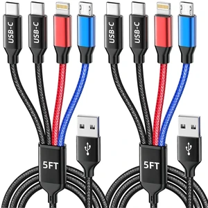 Dual USB-C 4 in 1 Multi Charging Cable Charging Cords for Multiple Devices Dual USB-C 4 in 1 Multi Charging Cable Charging Cords for Multiple Devices