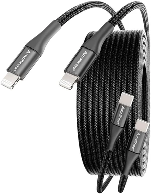 USB C to Lightning Cable 2Pack 4Ft Woven 3A Fast Charge for iPhone&CarPlay USB C to Lightning Cable 2Pack 4Ft Woven 3A Fast Charge for iPhone&CarPlay