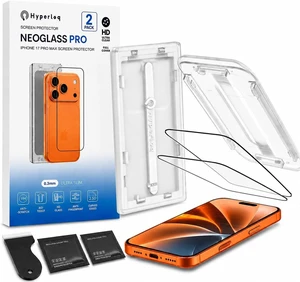 Clear iPhone 17 Pro Max Screen Protector/iPhone 16 pro max Screen Protector 2-Pack 9H Tempered Glass Ultra HD Clarity Anti-Fingerprint Easy Bubble-Free Install Clear iPhone 17 Pro Max Screen Protector/iPhone 16 pro max Screen Protector 2-Pack 9H Tempered Glass Ultra HD Clarity Anti-Fingerprint Easy Bubble-Free Install