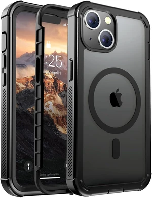 Magnetic for iPhone 14 Case Heavy Duty Protection Black Magnetic for iPhone 14 Case Heavy Duty Protection Black