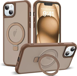 Compatible with iPhone 15 Plus Case with Stand Desert Brown Compatible with iPhone 15 Plus Case with Stand Desert Brown