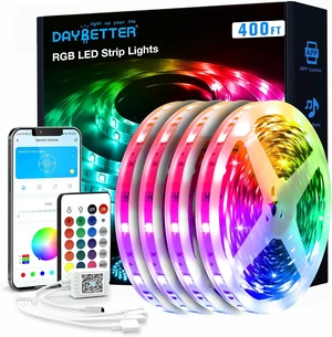 LED Strip Lights 400 ft Smart Light with App Remote Control RGB LED Lights for Bedroom Music Sync Color Changing for Room Home Decor Party Festival Halloween Christmas (4 Rolls) LED Strip Lights 400 ft Smart Light with App Remote Control RGB LED Lights for Bedroom Music Sync Color Changing for Room Home Decor Party Festival Halloween Christmas (4 Rolls)