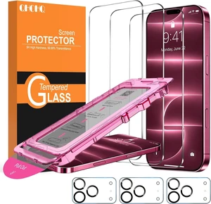 for iPhone 18 Pro Max Screen Protector 9H+ Tempered Glass 3+3 Pack for iPhone 18 Pro Max Screen Protector 9H+ Tempered Glass 3+3 Pack