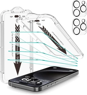 -4+2 Pack for iPhone 15 Pro Max Screen Protector (6.7) HD Clear -4+2 Pack for iPhone 15 Pro Max Screen Protector (6.7) HD Clear