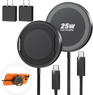 2Pack Magnetic Wireless iPhone Charger Fast Phone Charger with Stand 6FT 25W Fast Phone Charging Pad Wireless Magnetic Charge for iPhone 17/17Air/16 Pro Max/16 Plus/15 Pro Max/AirPods3/2/Pro Black 2Pack Magnetic Wireless iPhone Charger Fast Phone Charger with Stand 6FT 25W Fast Phone Charging Pad Wireless Magnetic Charge for iPhone 17/17Air/16 Pro Max/16 Plus/15 Pro Max/AirPods3/2/Pro Black