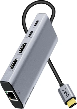 USB C Laptop Docking Station Dual HDMI Monitor 10in1 Dongle Type-C Hub Dock USB C Laptop Docking Station Dual HDMI Monitor 10in1 Dongle Type-C Hub Dock